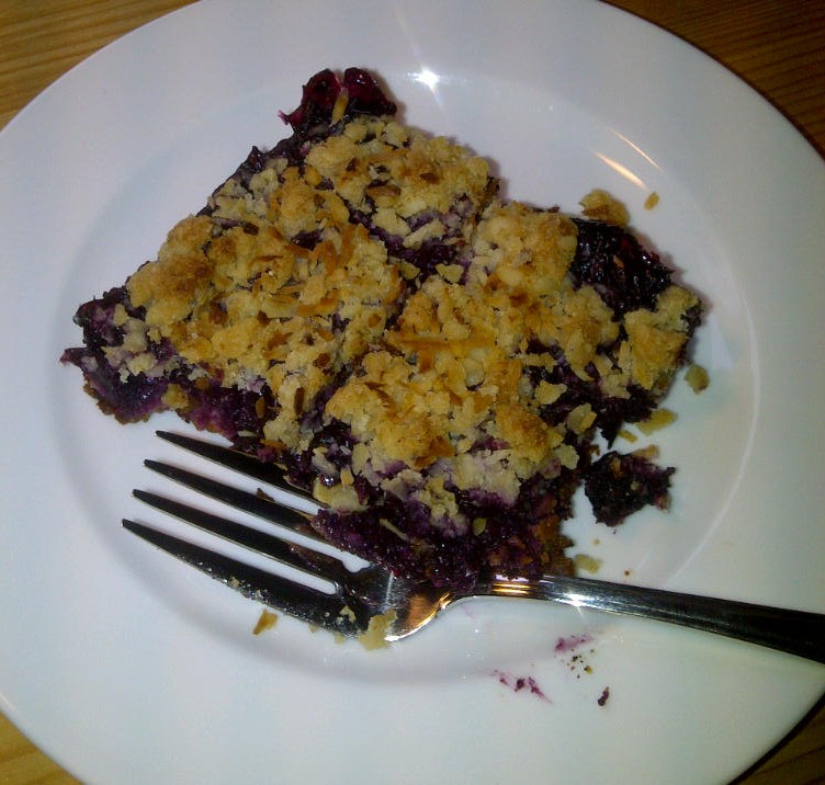 Wild Blueberry Crumble with Almond Crust