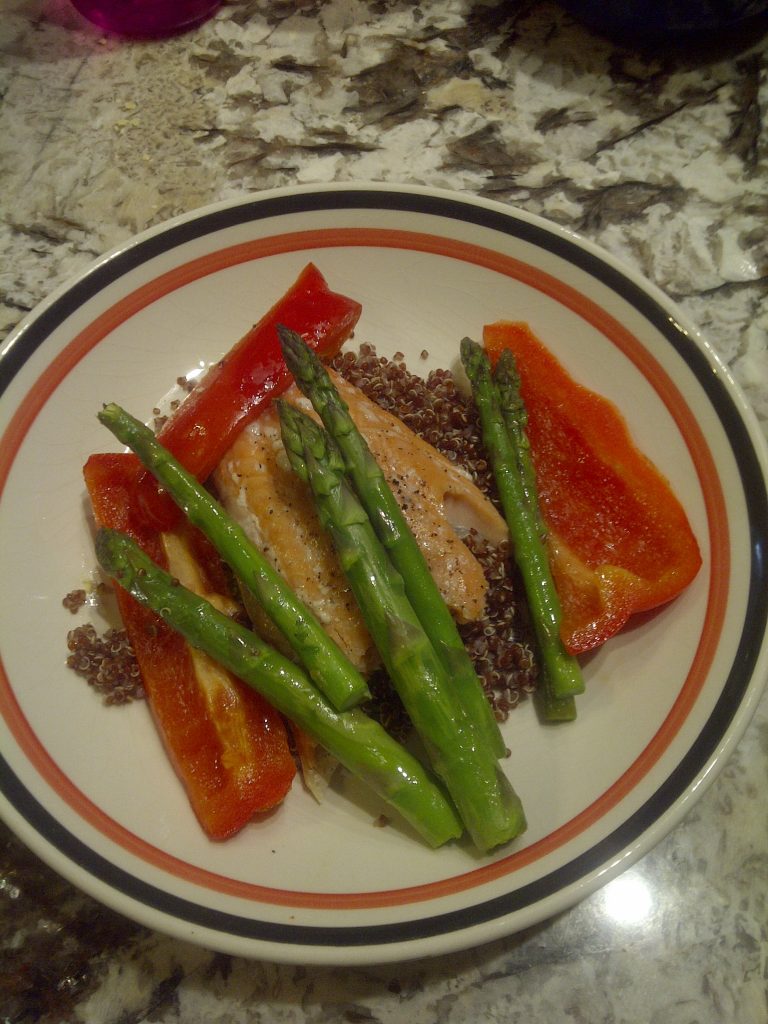 Red quinoa and Wild Pacific Salmon