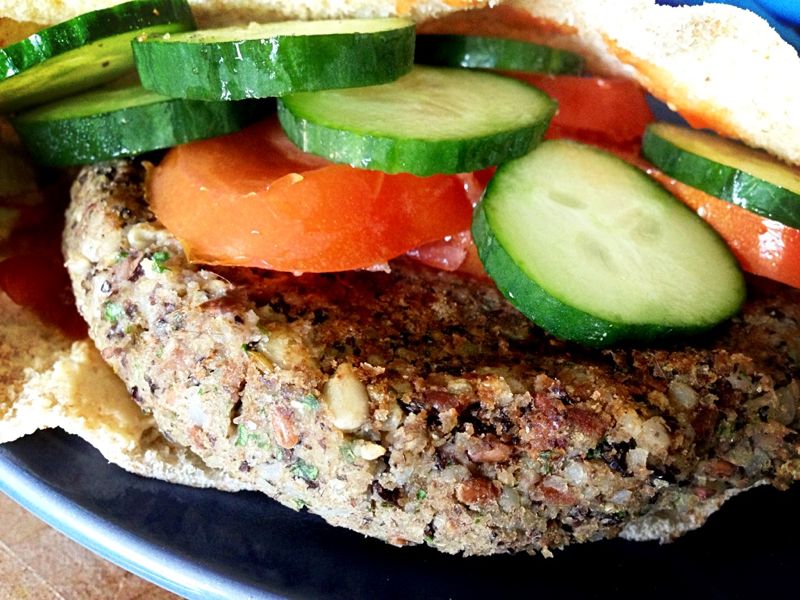 Black Bean Burgers, by Sue