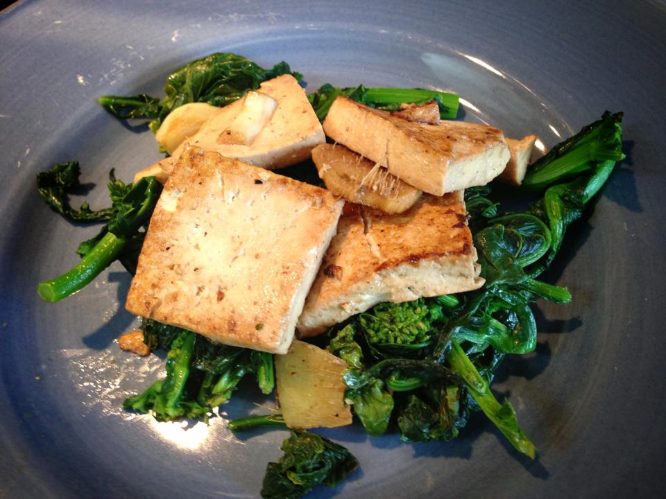 Gingered Rapini & Tofu