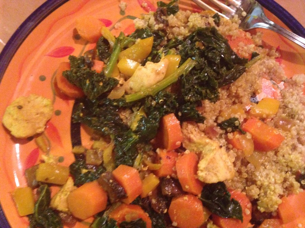 Coconut Curried Chicken and Kale