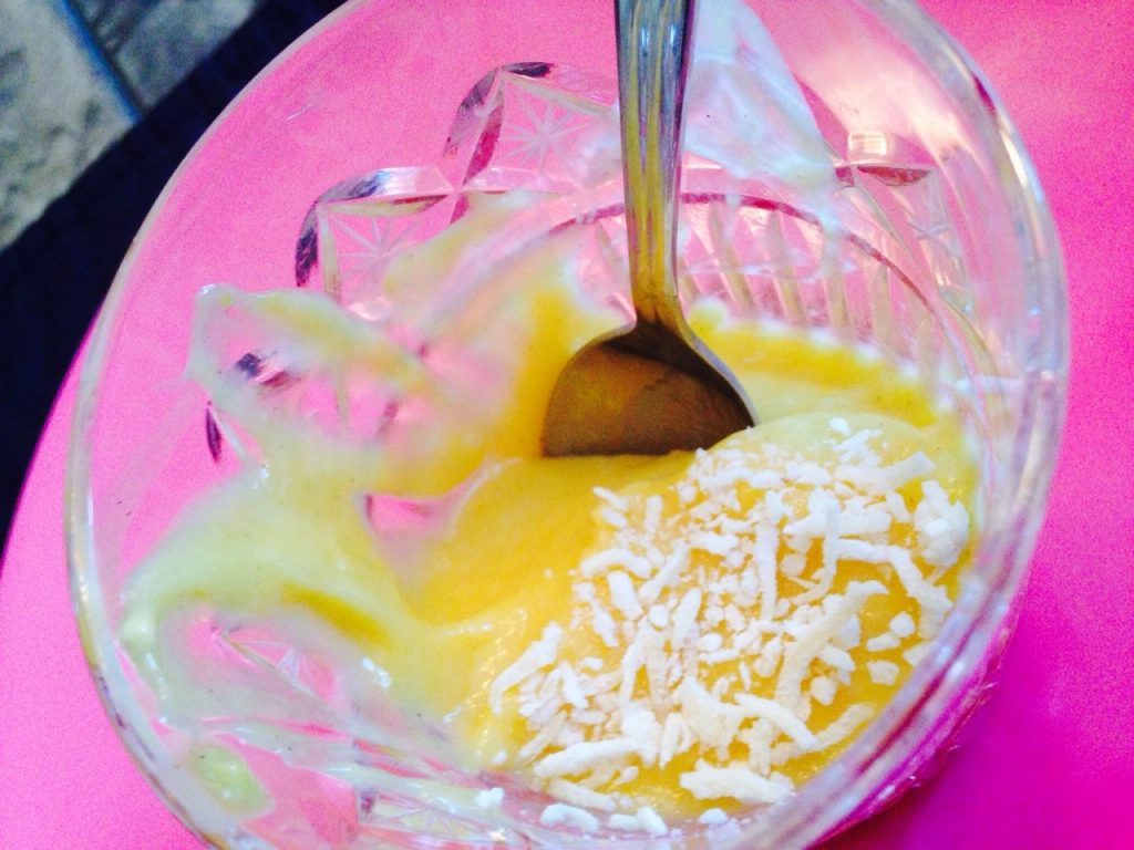 Cool Mango Coconut Pudding