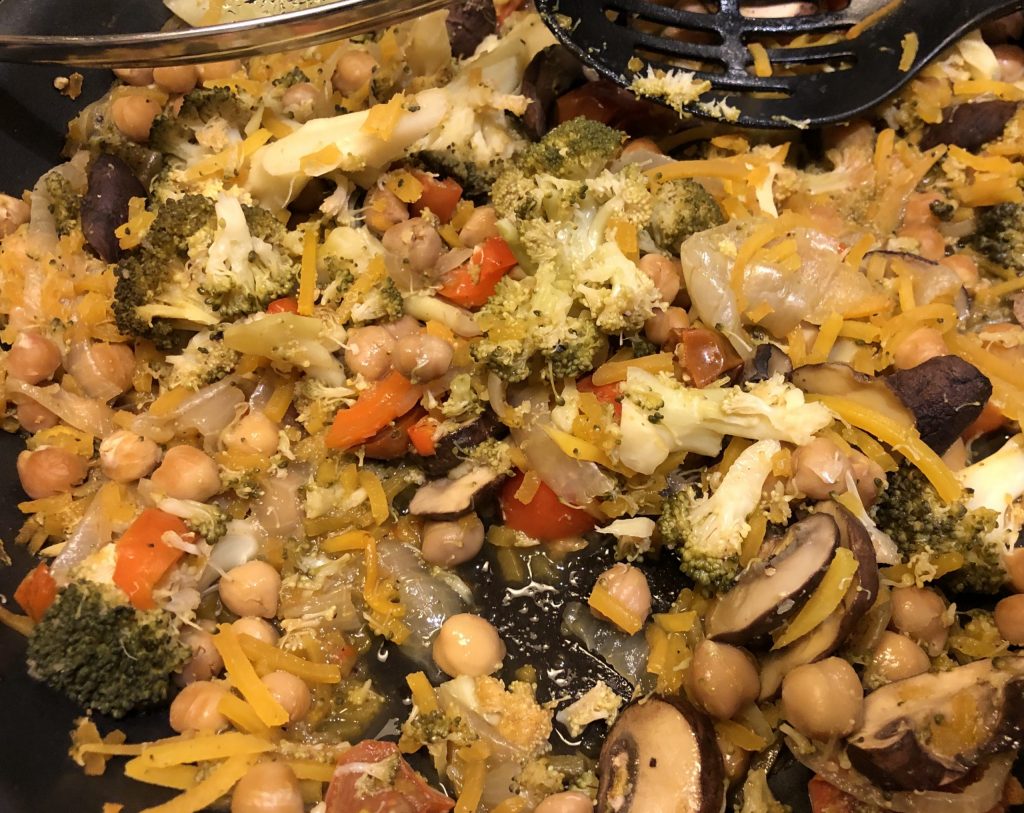 Broccoli Chickpea Veggie Stirfry